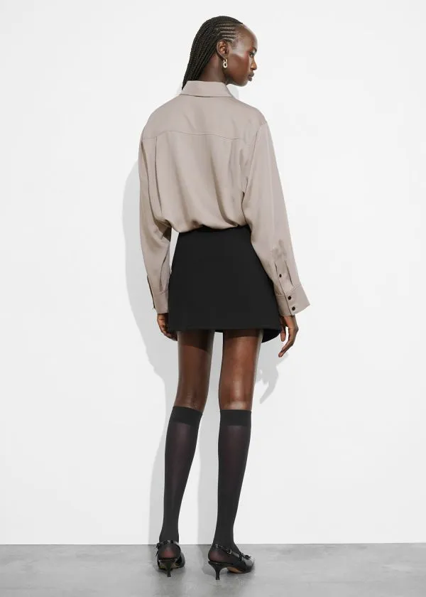 and Other Stories Satin Shirt Mole Women Blouses and Shirts