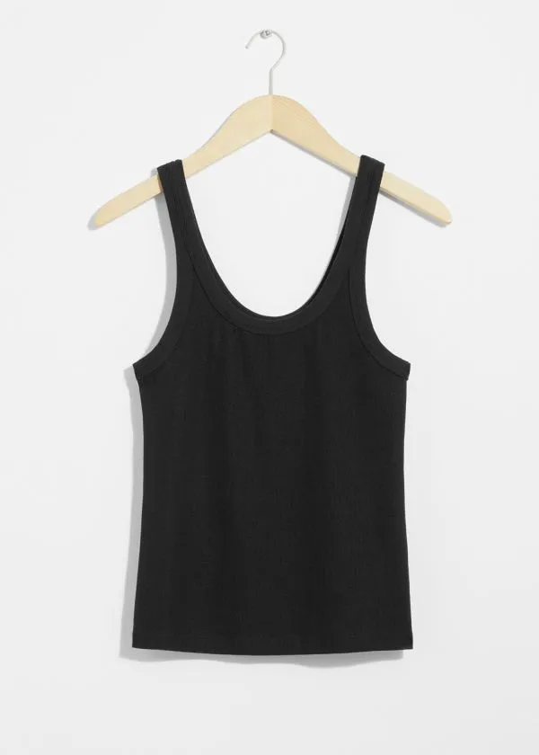 and Other Stories ScoopNeck Tank Top Black Women Tops and Tshirts