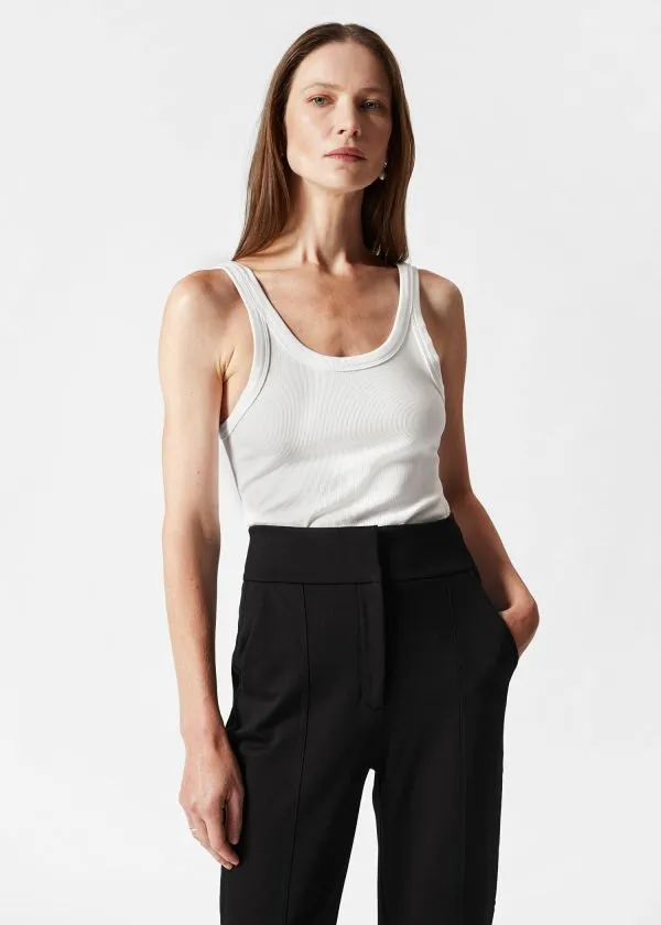 and Other Stories ScoopNeck Tank Top White Women Tops and Tshirts