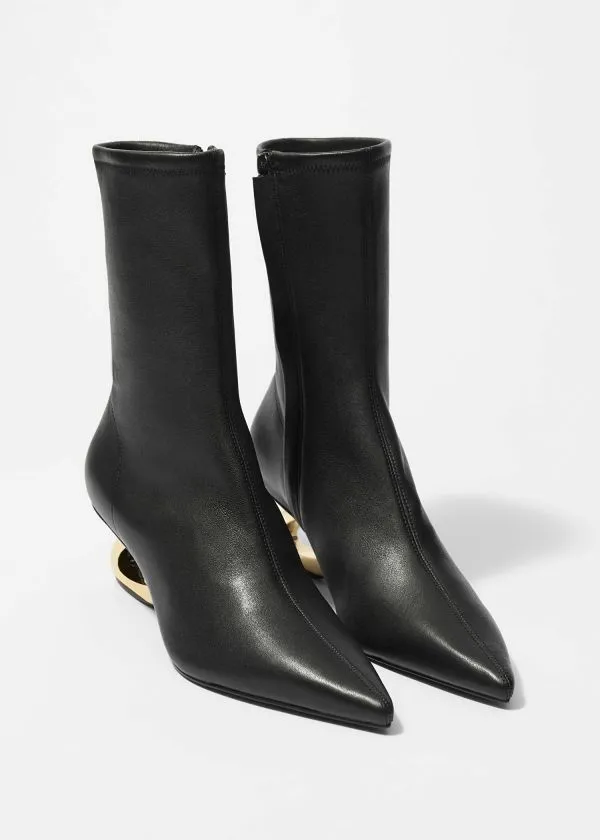 and Other Stories Sculptural Heel Ankle Boots Black Women Boots
