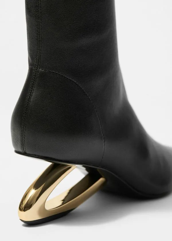and Other Stories Sculptural Heel Ankle Boots Black Women Boots