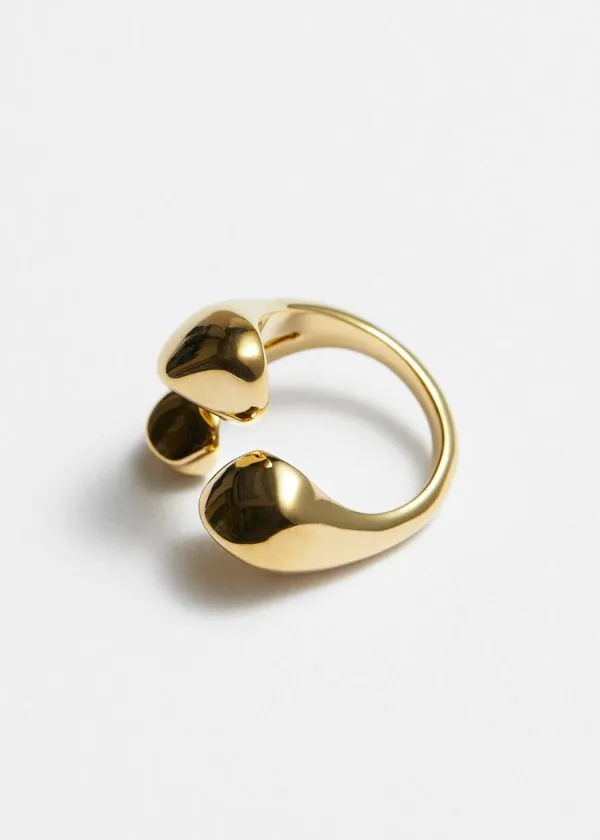 and Other Stories Sculptural Open Ring Gold Women Rings