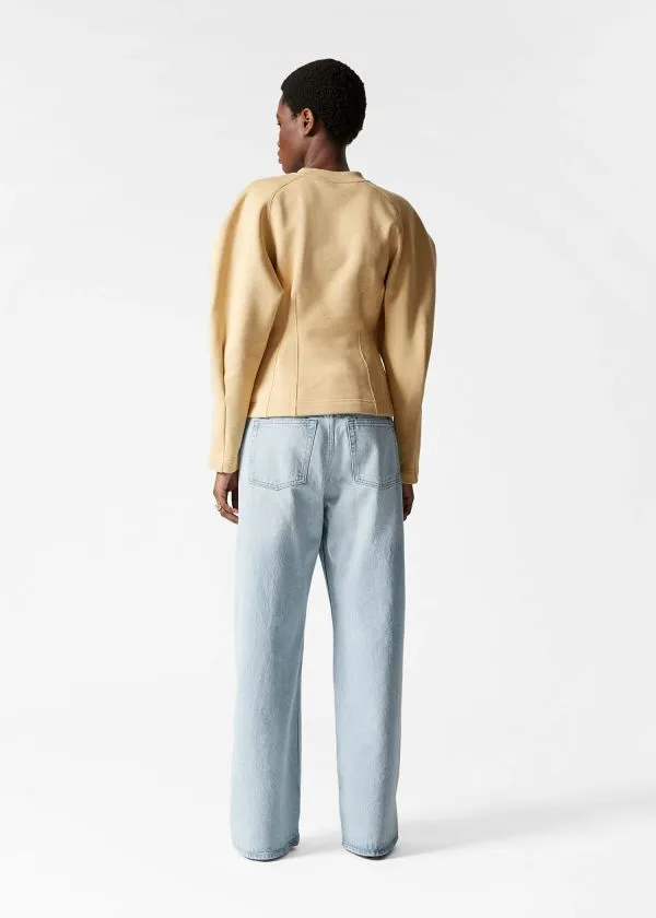 and Other Stories Sculptural Sweater Light Yellow Women Sweatshirts and Hoodies