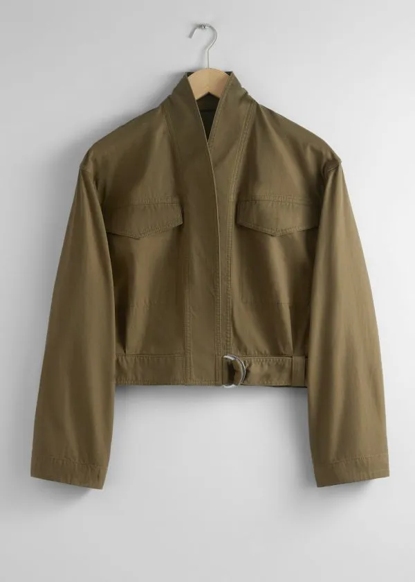 and Other Stories ShawlCollar Jacket Khaki Women Jackets and Coats