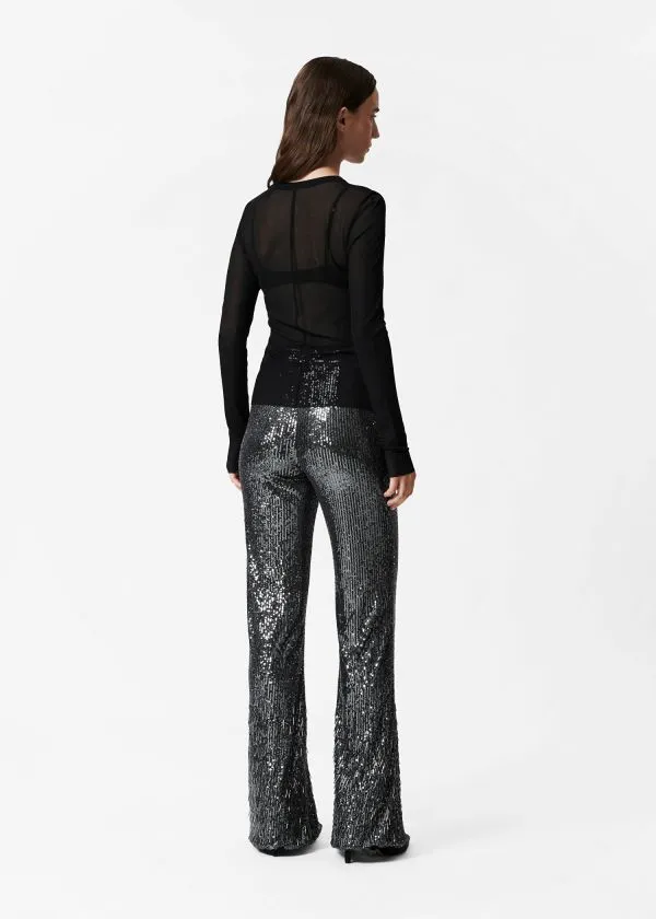 and Other Stories Sheer Silk Top Black Women Tops and Tshirts