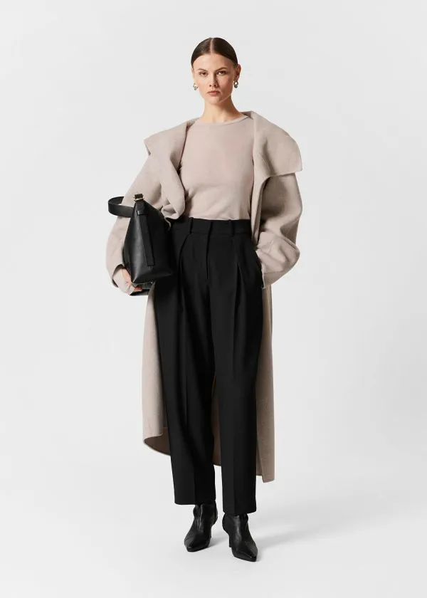 and Other Stories Sheer Wool Top Light Beige Women Tops and Tshirts