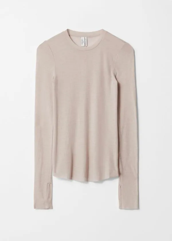 and Other Stories Sheer Wool Top Light Beige Women Tops and Tshirts