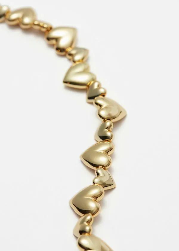 and Other Stories Short Heart Necklace Gold Women Necklaces