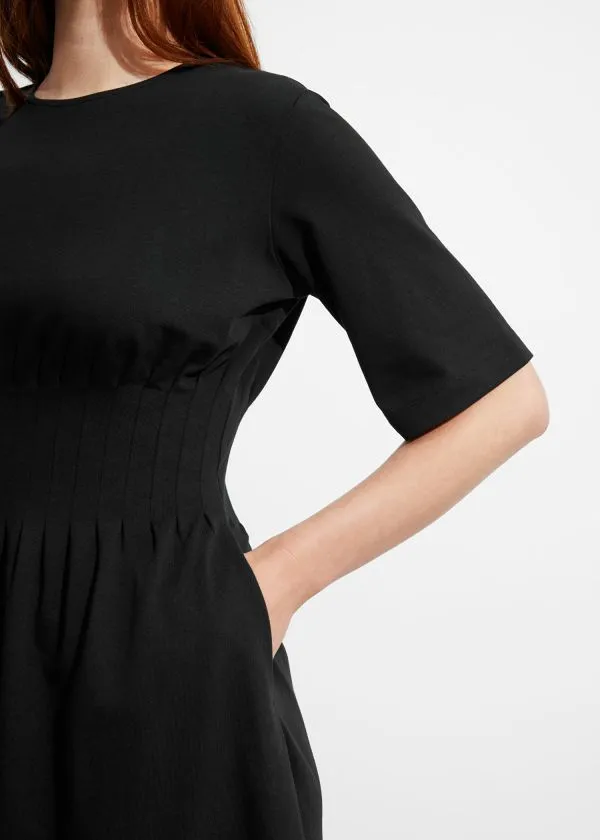 and Other Stories ShortSleeve Midi Dress Black Women Dresses