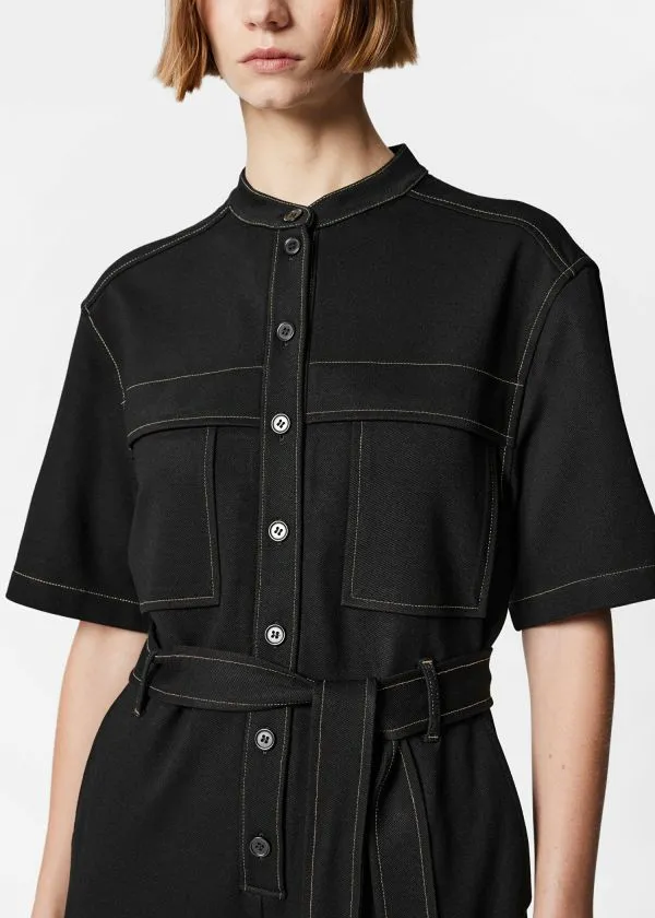 and Other Stories ShortSleeve Utility Jumpsuit Black Women Trousers