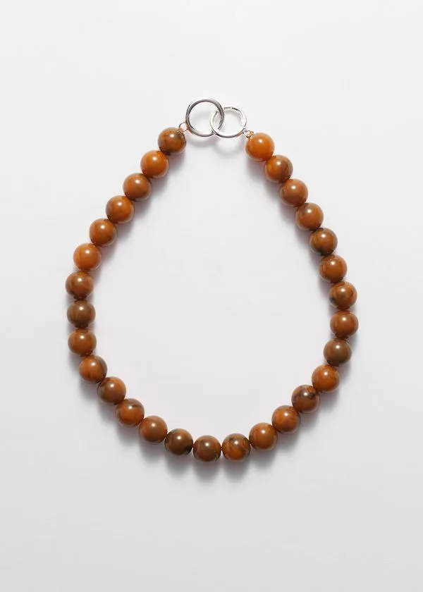 and Other Stories Short Stone Bead Necklace Amber Women Necklaces
