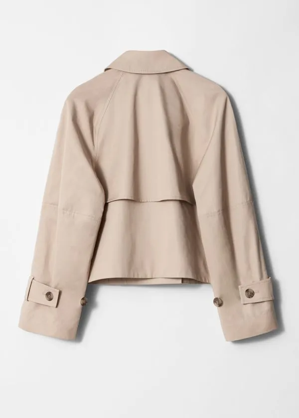 and Other Stories Short Trench Coat Jacket Beige Women Jackets and Coats