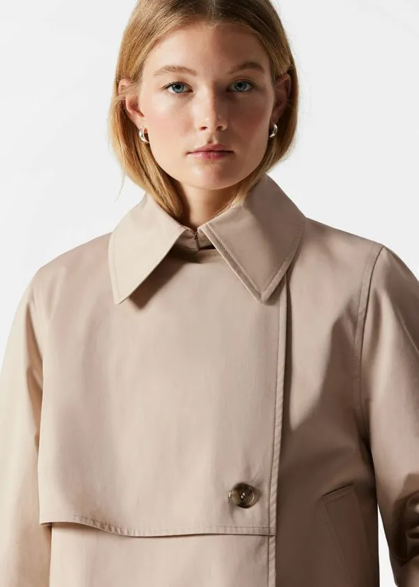 and Other Stories Short Trench Coat Jacket Beige Women Jackets and Coats