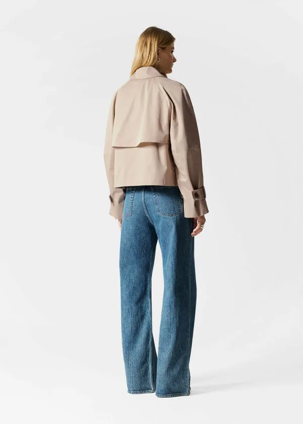 and Other Stories Short Trench Coat Jacket Beige Women Jackets and Coats