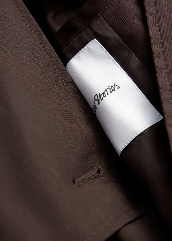 and Other Stories Short Trench Coat Jacket Dark Brown Women Jackets and Coats