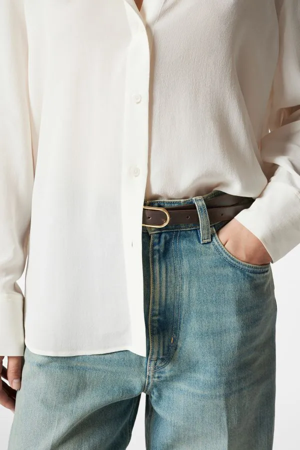 and Other Stories Silk Shirt Ivory Women Blouses and Shirts