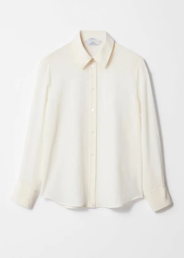 and Other Stories Silk Shirt Ivory Women Blouses and Shirts