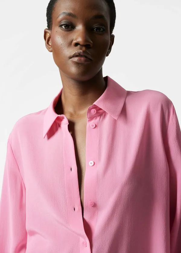 and Other Stories Silk Shirt Pink Women Blouses and Shirts
