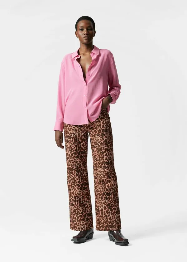and Other Stories Silk Shirt Pink Women Blouses and Shirts