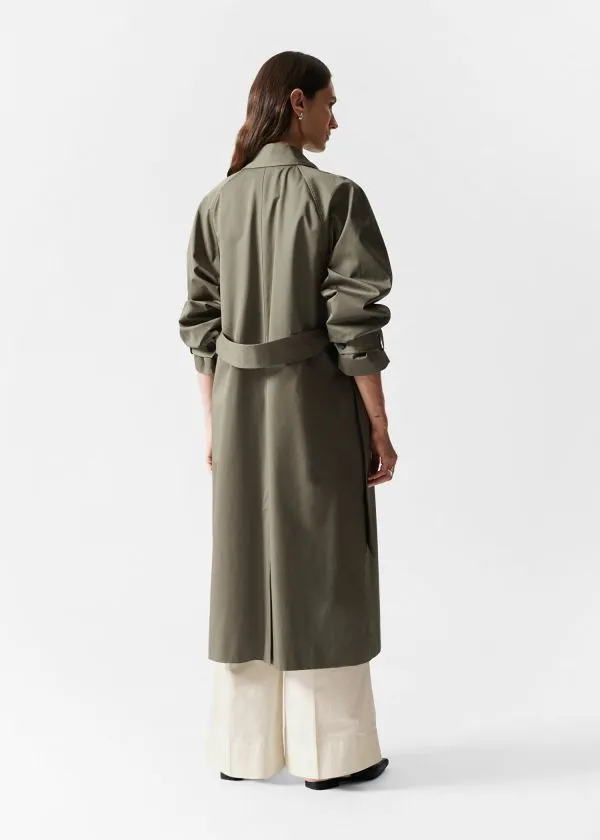 and Other Stories SingleBreasted Trench Coat Khaki Women Jackets and Coats