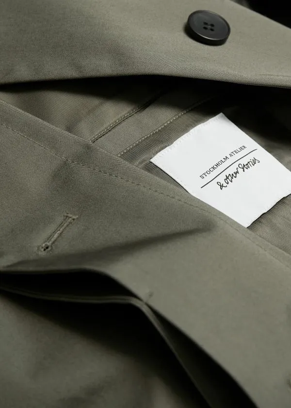 and Other Stories SingleBreasted Trench Coat Khaki Women Jackets and Coats