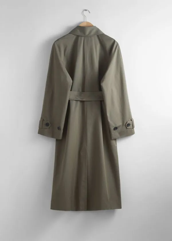 and Other Stories SingleBreasted Trench Coat Khaki Women Jackets and Coats