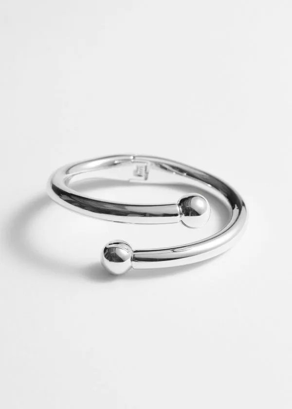 and Other Stories Sleek Cuff Bracelet Silver Women Bracelets