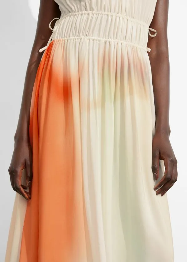 and Other Stories Sleeveless Maxi Dress Creamandorangeandlilac Women Dresses
