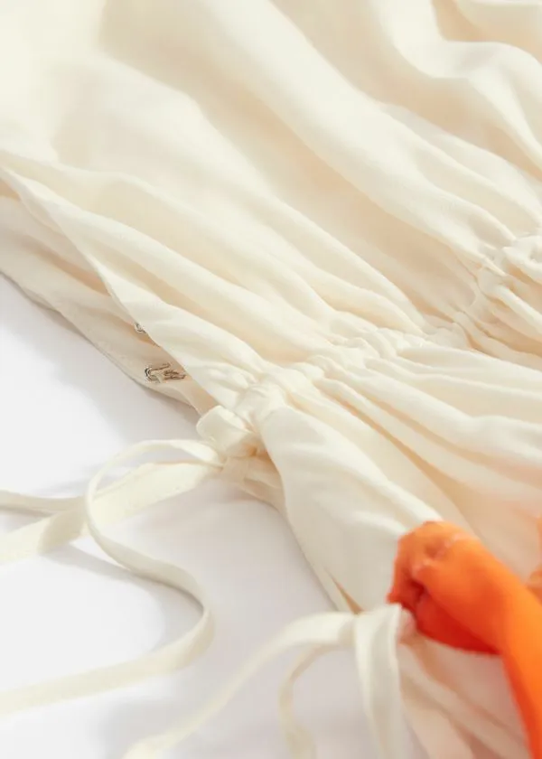 and Other Stories Sleeveless Maxi Dress Creamandorangeandlilac Women Dresses
