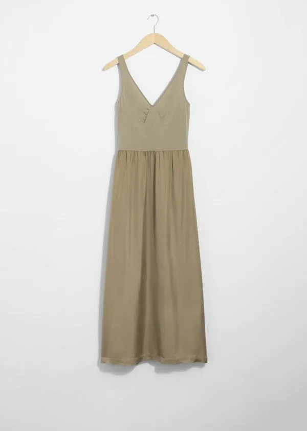 and Other Stories Sleeveless Midi Dress Mole Women Dresses