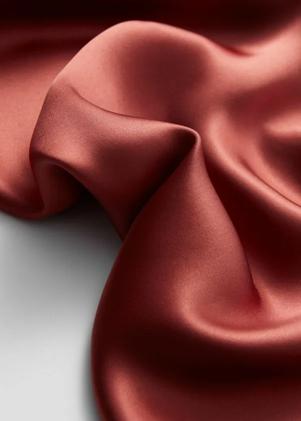 and Other Stories Sleeveless Satin Midi Dress Dark Red Women Dresses