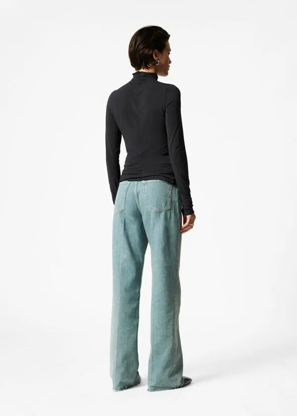 and Other Stories SlimFit Turtleneck Top Navy Women Tops and Tshirts