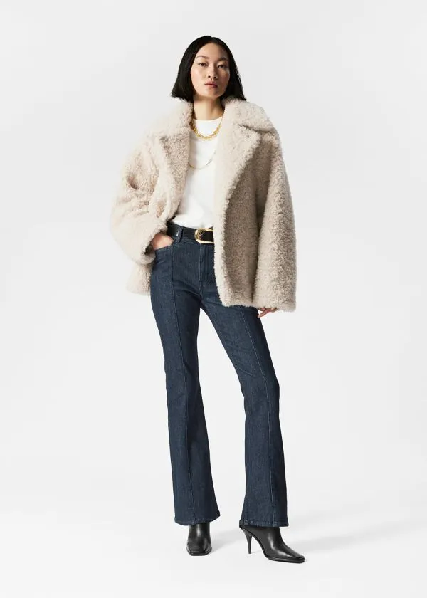 and Other Stories Slim Flared Jeans Dark Blue Women Jeans