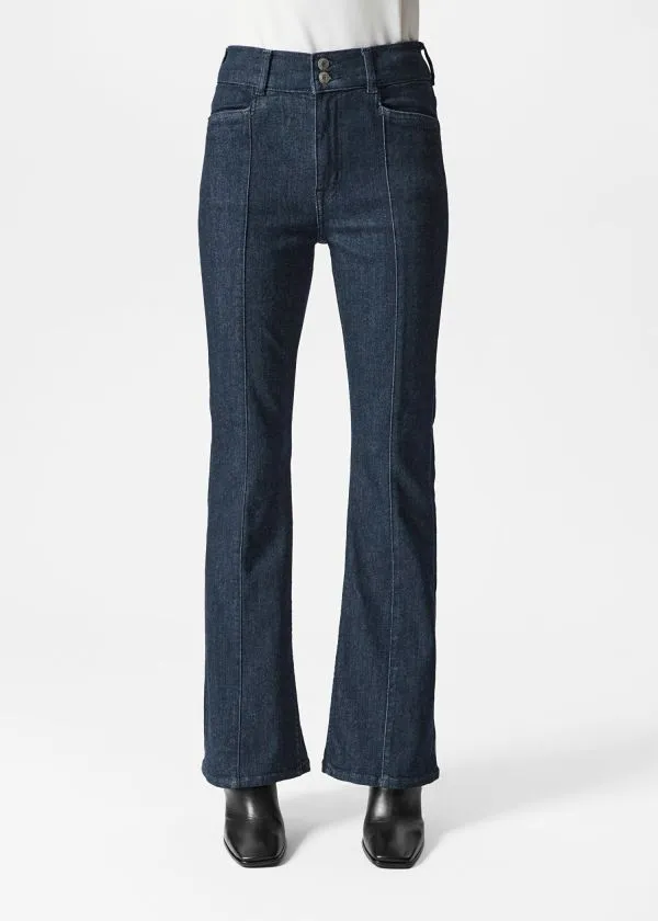 and Other Stories Slim Flared Jeans Dark Blue Women Jeans