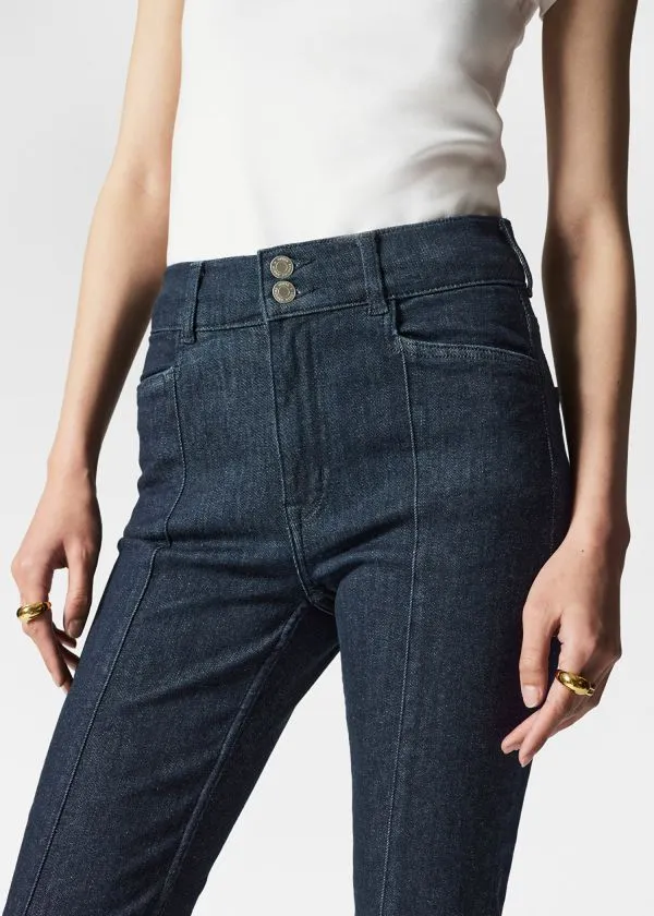 and Other Stories Slim Flared Jeans Dark Blue Women Jeans