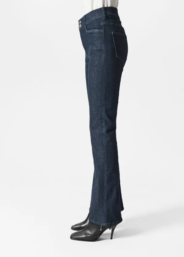 and Other Stories Slim Flared Jeans Dark Blue Women Jeans