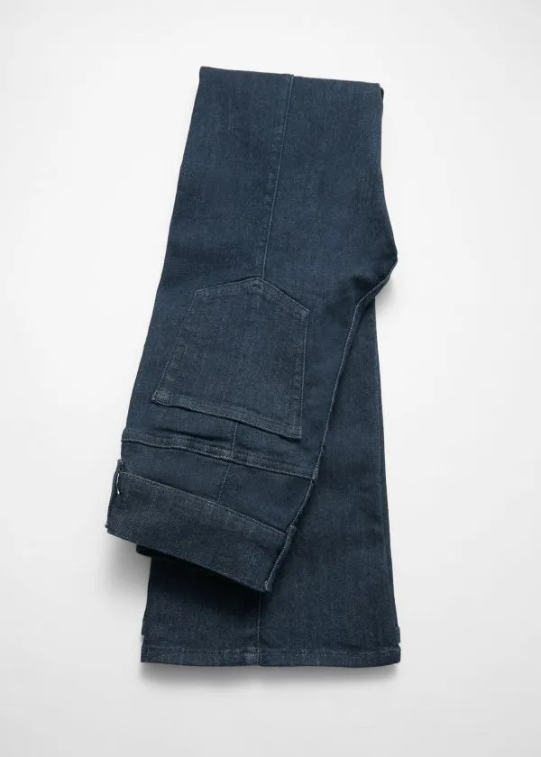 and Other Stories Slim Flared Jeans Dark Blue Women Jeans
