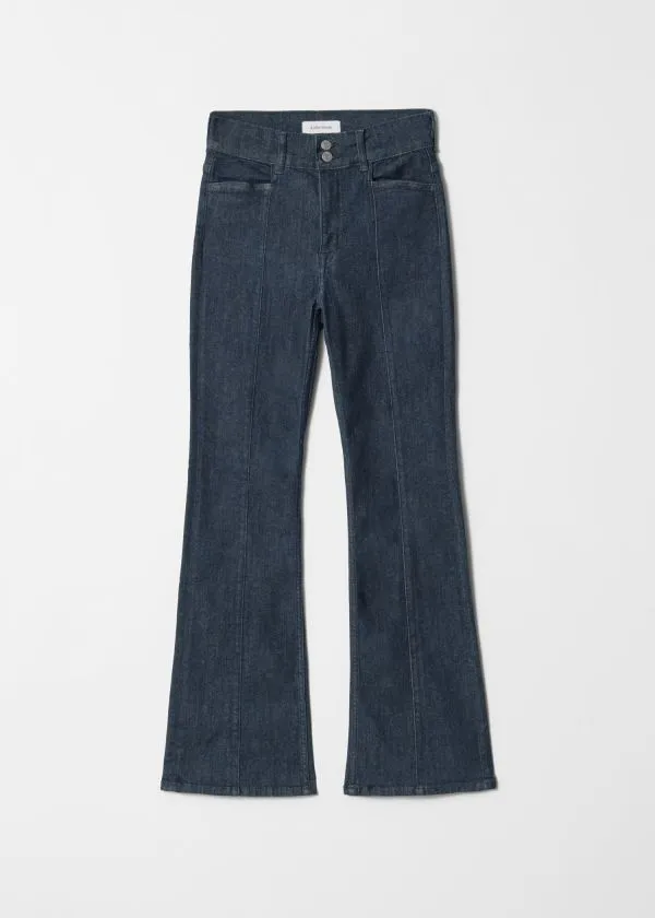 and Other Stories Slim Flared Jeans Dark Blue Women Jeans