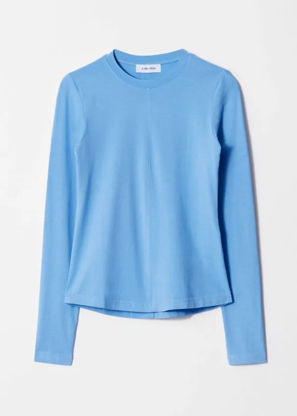 and Other Stories Slim LongSleeve Top Light Blue Women Tops and Tshirts