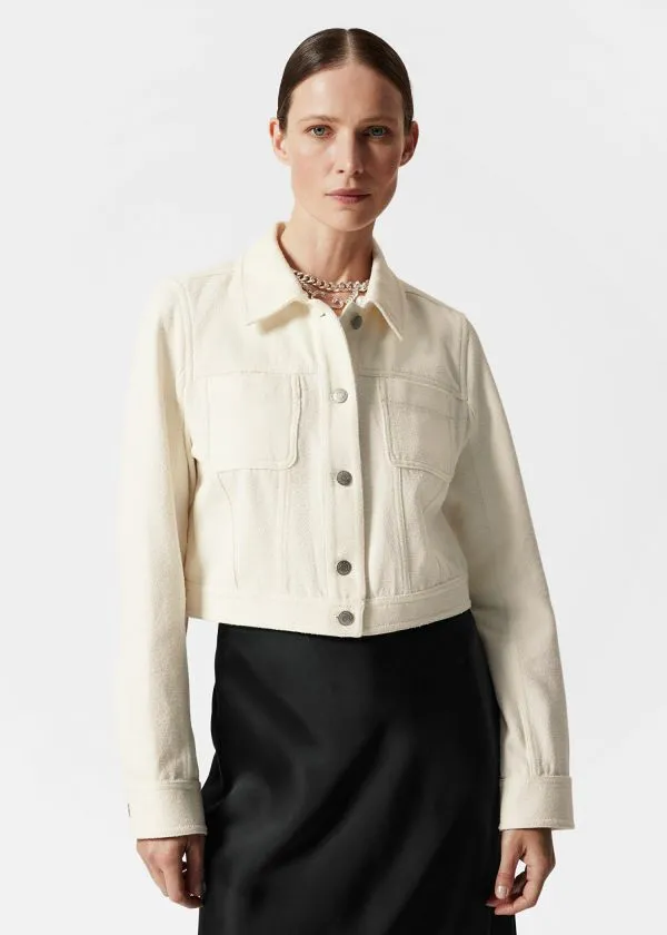 and Other Stories Slim PatchPocket Jacket White Women Jackets and Coats