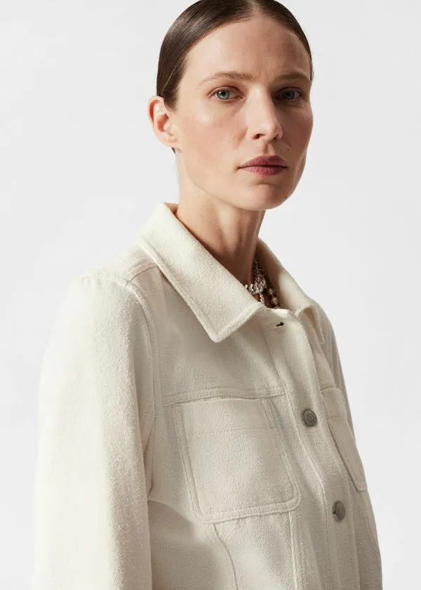 and Other Stories Slim PatchPocket Jacket White Women Jackets and Coats