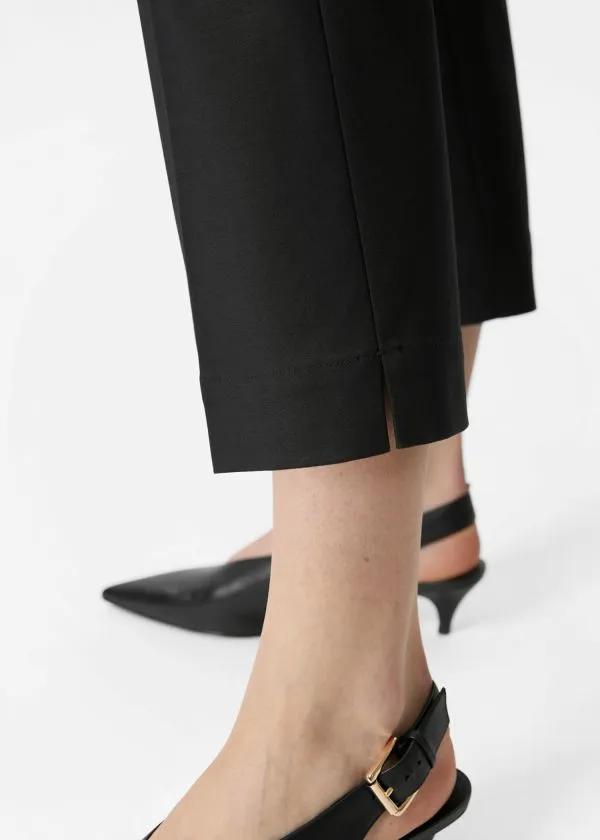 and Other Stories Slim PressCrease Trousers Black Women Trousers