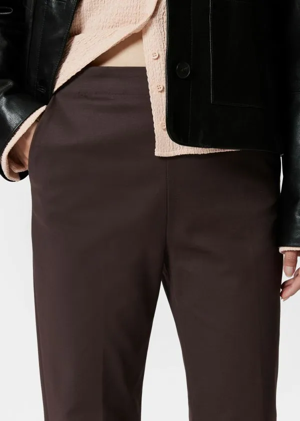 and Other Stories Slim PressCrease Trousers Dark Brown Women Trousers