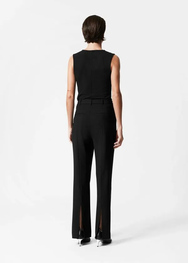 and Other Stories Slim SplitHem Trousers Black Women Trousers
