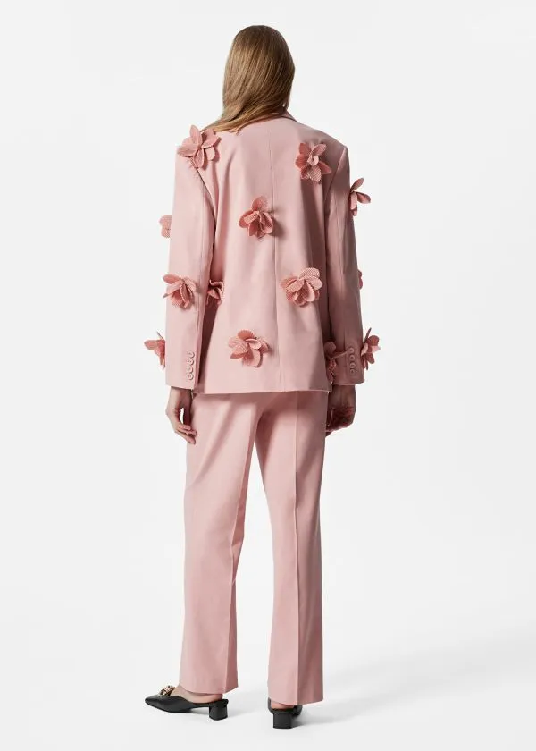 and Other Stories Slim Tailored Trousers Pink Women Trousers