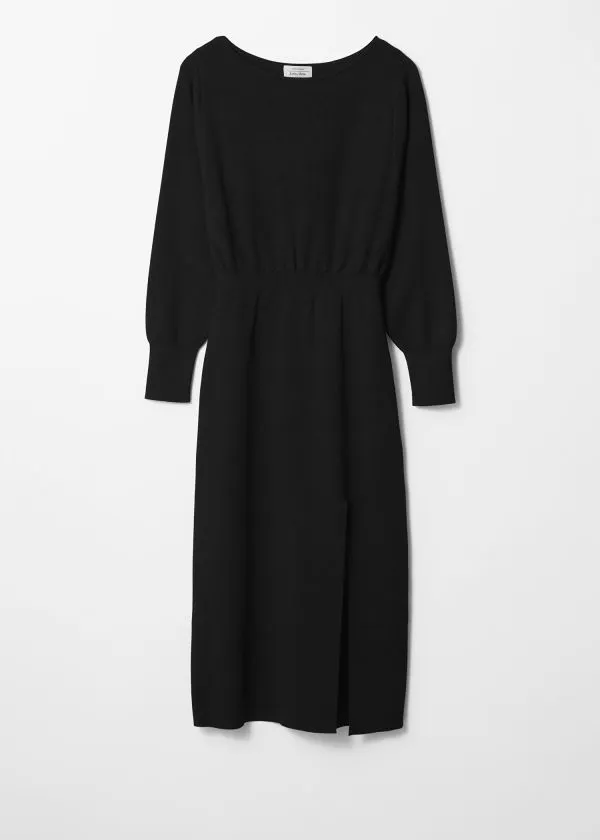 and Other Stories SlitDetailed Midi Dress Black Women Dresses