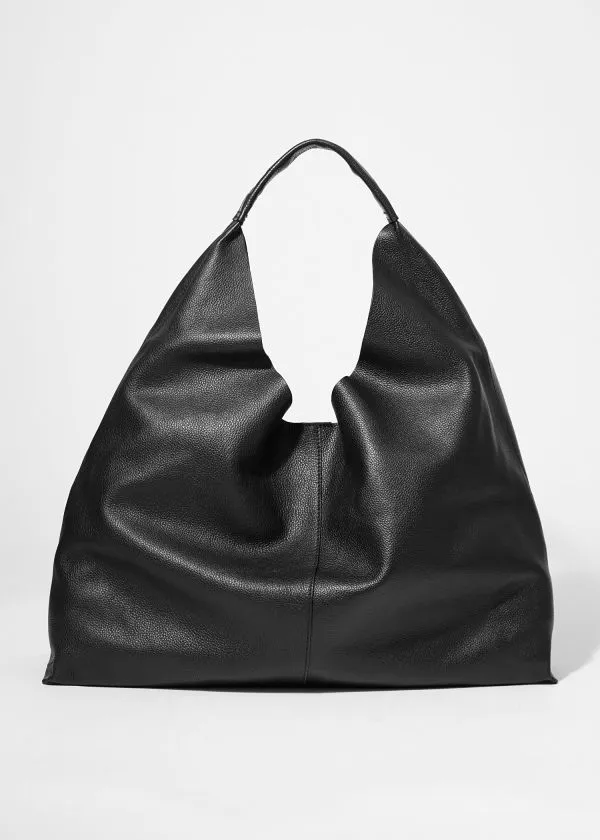 and Other Stories Slouchy Leather Tote Bag Black Women Tote Bags