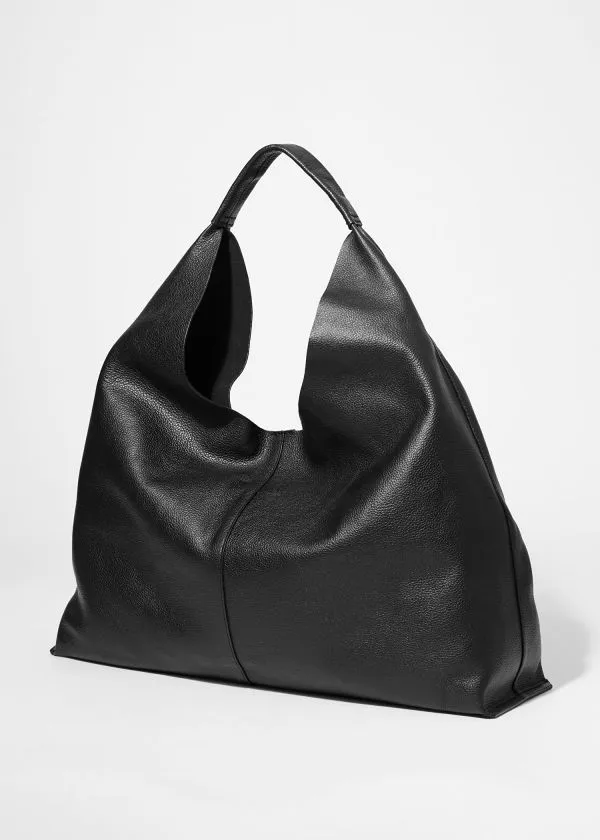 and Other Stories Slouchy Leather Tote Bag Black Women Tote Bags