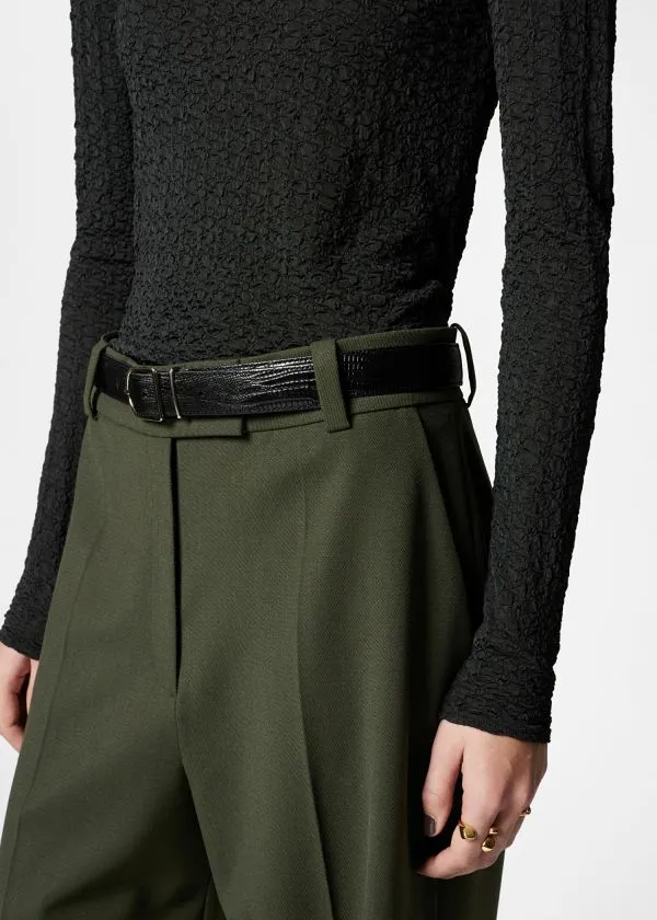 and Other Stories Smocked LongSleeve Top Black Women Tops and Tshirts