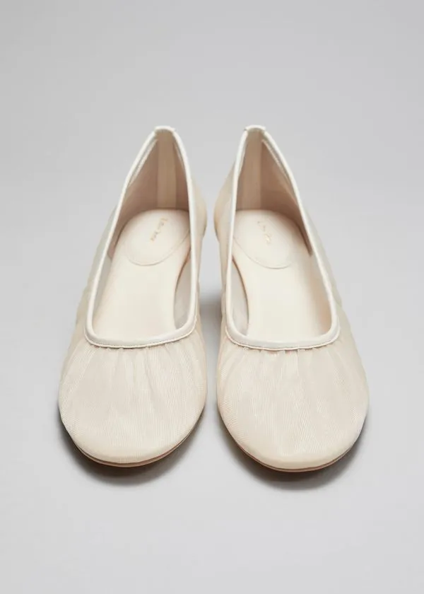 and Other Stories Soft BlockHeel Pumps White Women Pumps
